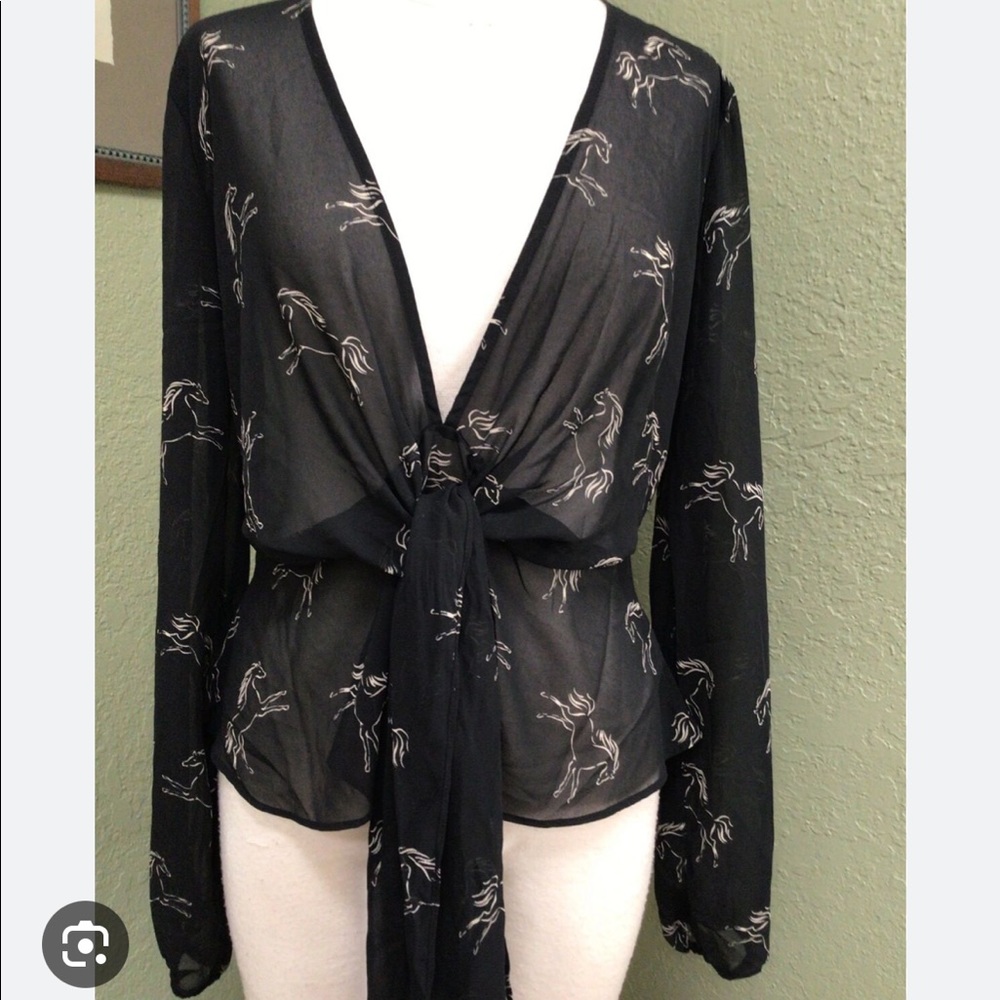 Forever 21 Tie-Front Blouse